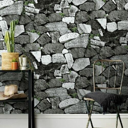 Waterproof brick rock stone wallpaper rolls for living room Vinyl 3d wallcoverings home decor papel de parede 3d wall paper