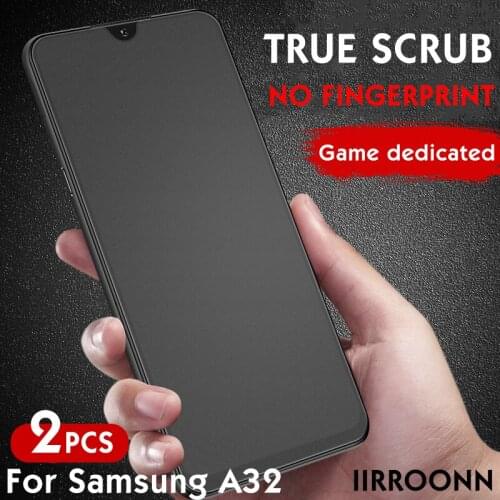 IIRROONN 2Pcs/Lot Matte Tempered Glass For Samsung A32 5g Screen Protector For Samsung A31 Glass Anti-Blue-ray Glass Samsung A12