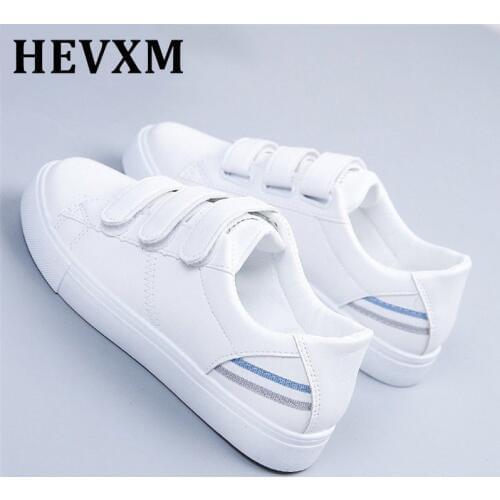 2019 new spring lace-up white shoes woman casual women shoes sneakers tenis feminino fashion leather solid color female shoes