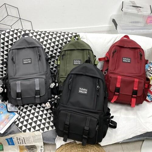 Harajuku Women Backpack Cute College Student School Bag For Teenager Girl Lady Kawaii Backpacks Nylon Fashion Book Bag 2021 New