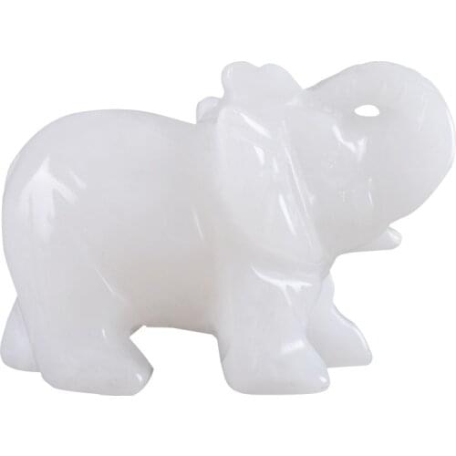 1 PC. Natural Crystal Rose Quartz Elephant Amethyst Obsidian Animals Stone Crafts Small Decoration Home Decor Christmas Gift