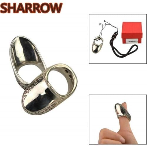 1pc 19-23 Archery Handmade Traditional Silver Wrist Thumb Ring Finger Guard Mongolian For Outdoor Hunting Shooting Accessories