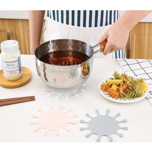 1PC Creative European Lovely Silicone Household Non-slip Coasters Insulation Pad Table Placemat Anti-scalding Milk Mat OK 0960