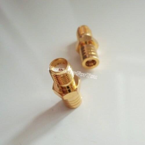1Pcs SMA Female Jack To SMB Plug Female Straight RF Connector SMA-SMB AdapterBrass