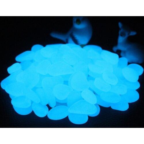 100pcs/pack Glow Pebbles 2020 hot sale Stones Home Fish Tank Garden Decoration Luminous Glowing In The Dark Accessory for Gift
