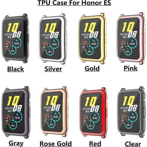 100pcsTPU Case For Honor Watch ES Band All-around Ultra-Thin Screen Protector Cover Full Coverage Plated For HONOR WATCH ES Case