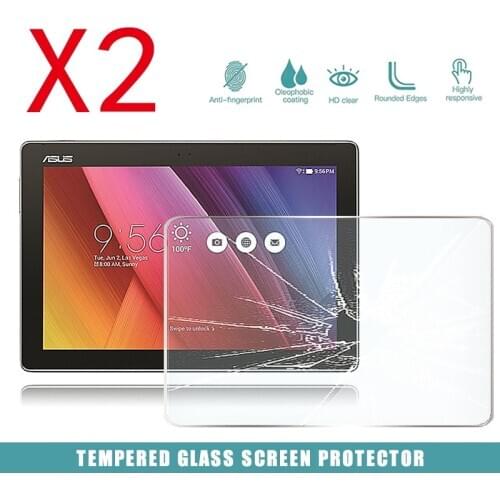 2Pcs Tablet Tempered Glass Screen Protector Cover for Asus ZenPad 10 Z300M HD Tablet Anti-Fingerprint Tempered Film