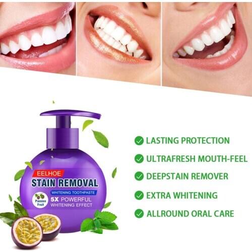 200ml Fruity Flavor Whitening Toothpaste Baking Soda Press Stain Removal Toothpaste Teeth Whitening Cleaning Toothpaste