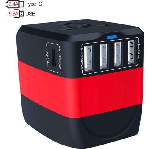 400plus 4USB+1 Type-C3.0 Universal Compatiple Quick Charge Indoor Use Matching with Android and iPhone