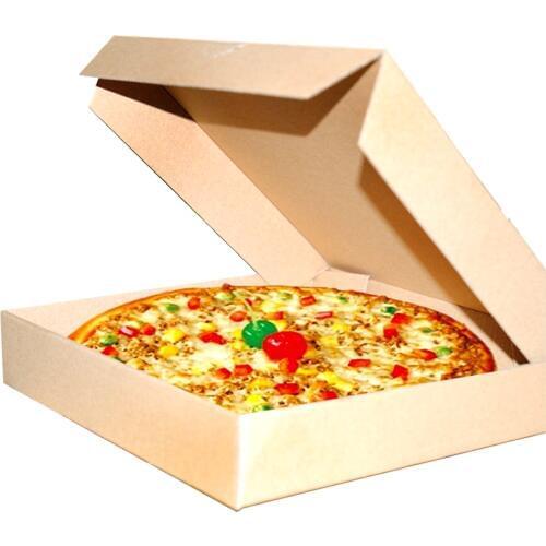 5 Pcs Kraft Paper Pizza Box 9 Inch Pizza with Take Away Box Fast Food Supply Deco Party Decoration Holiday Birthday Storage Box