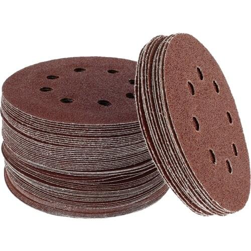 72pcs Sandpaper 5Inch 8 Hole 40-320 Grit Round Shape Sanding Discs Buffing Sheet Sanding Paper Sander Polishing Pad Dropshipping