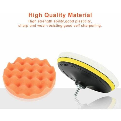 8Pcs 6inch Car Buffing Sponge Pad Polishing Mat Cleaning Hand Tool Kit Car Polisher Waxer Cleaner Accessories For Wheel Body