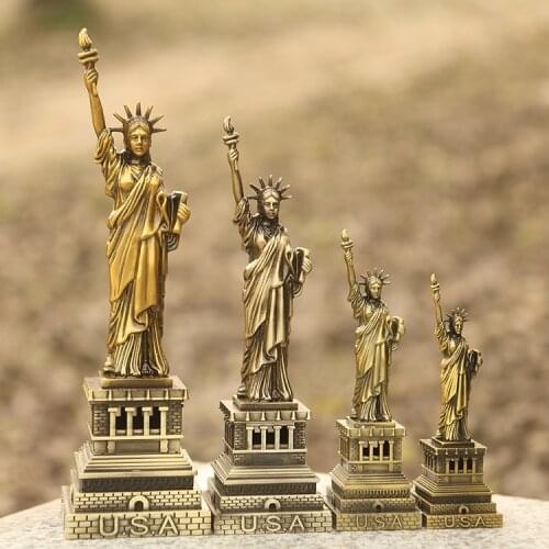 American Statue of Liberty Crafts Home Furnishing Multicolor Retro Decorations -style Metal Furnishing European Architecture