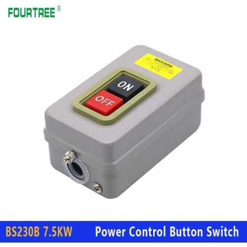 BS230B 3.7/7.5KW Power Control Button Switch Industrial Household Three-Phase Motor Start Button Press Switch 17A