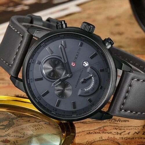CURREN 8217 Fashion Quartz Men Watches Luxury Leather Strap Waterproof Watch Mens Casual Sport Male Clock часы мужские