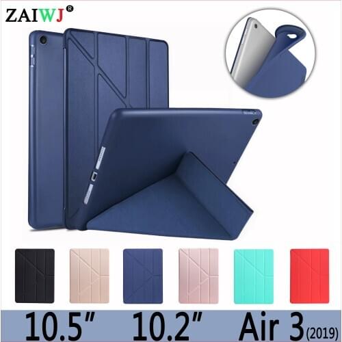 Case for iPad 10.2 inch 2019 7th generation soft silicone shell for ipad Air 3 Pro 10.5 inch Smart sleep wake function cover