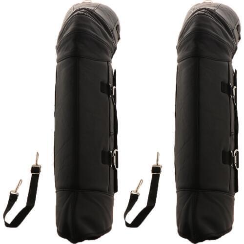 Black Leather Warm Knee Pad Leg Warmer Protector Motorcycle Knee Protector