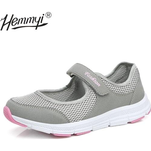 Hemmyi Summer Breathable Women Casual Shoes Light Sneakers New Flats Ladies Mesh Shoes Soft Loafers Fashion Tenis Feminino