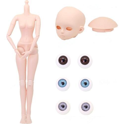 1/3 60cm BJD Doll Without Makeup Nude Movable 21 Joints Interchangeable Eyes DIY Dolls Toy with Shoes for Girls Gift