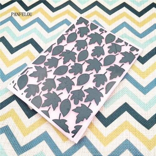 Leaves Hazelnut Embossing Folders Plastic For Scrapbooking DIY Template Fondant Cake Photo Album Easter Card MakingHalloween