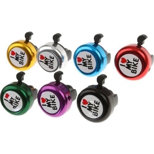 Metal Handlebar Bicycle Bell Kids Adults I Love My Bike Scooter Bicycle Bell
