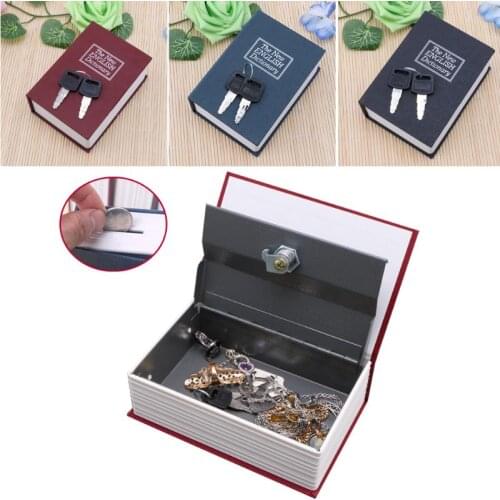 Mini Home Security Dictionary Book Safe Cash Jewelry Storage Key Lock Box Hot