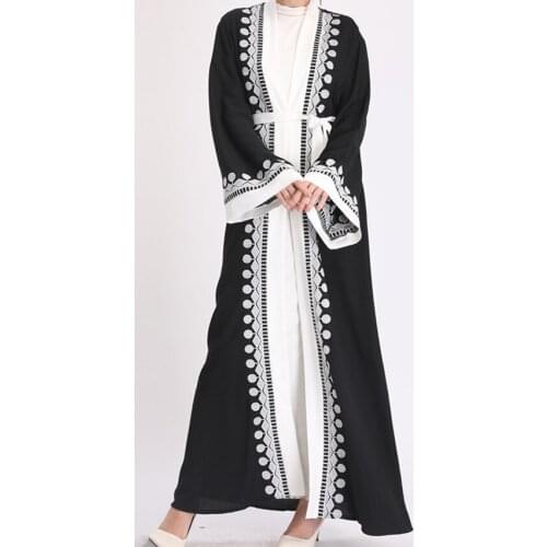 Muslim Fashion Abaya Dubai Turkey Caftan Dress Eid Ramadan Casual Loose Cardigan Robes Abayas for Women Modest Islamic Clothing