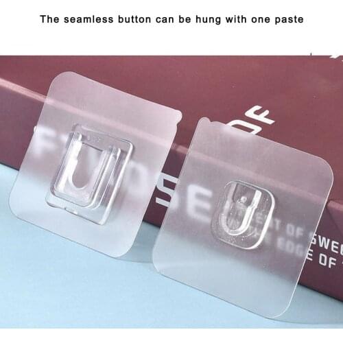 3/6 Piece set Double Sided Seamless Hook Strong Transparent Self Adhesive Wall Hooks Bathroom Kitchen Home Storage Hook