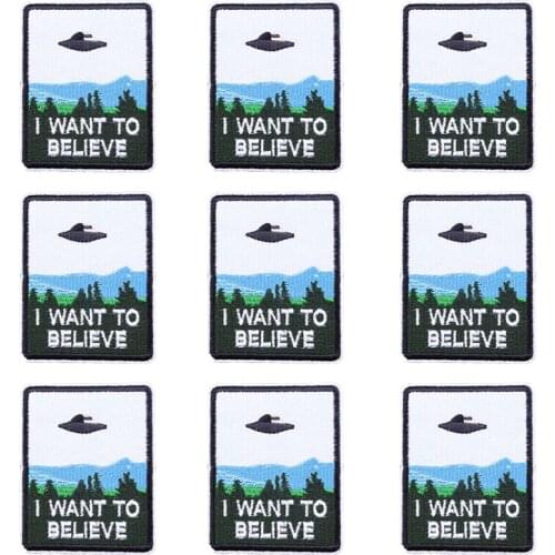 Pulaqi 10PCS UFO Patch Natural Travel Wholesale Patches Iron On Patches For Clothing Mountain Wholesale Dropship Custom Patch
