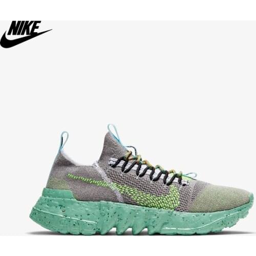 Original Nike Space Hippie 01 ''Wolf Grey'' DJ3056-002 Unisex Women Men Gray Sports Shoes