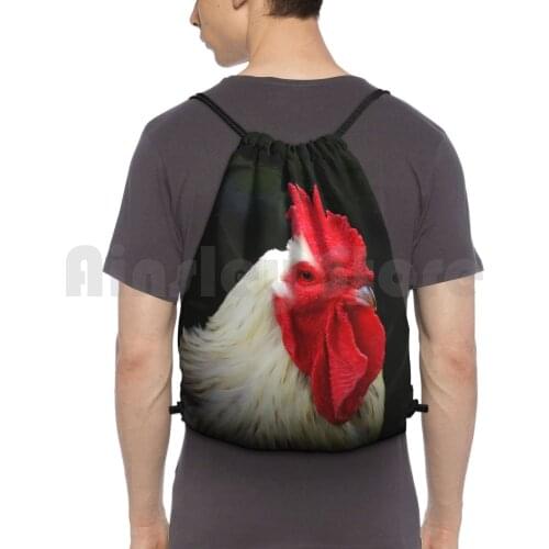 Ruling Backpack Drawstring Bag Riding Climbing Gym Bag Moneypenny Missmoneypenny Cockerel Chicken Bird Game Farm Chosen