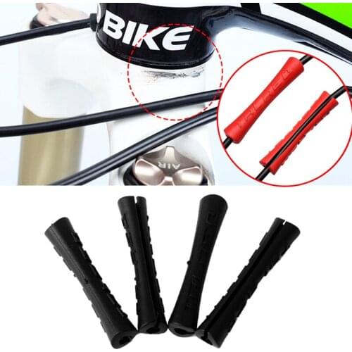 3/6pcs Bicycle Cable Protector Shift Brake Rubber Line Pipe Sleeve MTB Frame Protection Anti-friction Cycling Wrap Guard Tubes