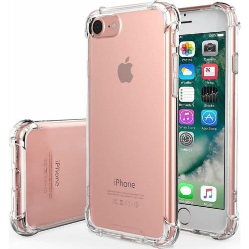 Shockproof Silicone Phone Case For iPhone X XS XR XS Max 8 7 Plus 6 6S Plus 5 5S se Clear Transparent Protection Back Cover