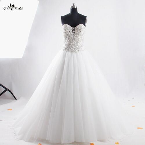 RSW850 Real Photo Wedding Dress 2016 Aalibaba Bling Bling Luxury Wedding Dress