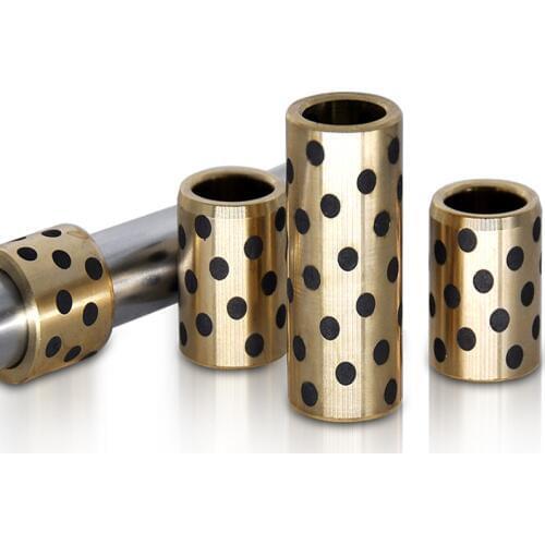 1Pcs Bore 6 to 18 mm Self Lubricating Bearing Bushings Brass Graphite Sliding Bearing