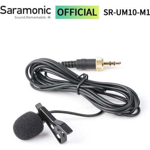 Saramonic SR-UM10-M1 Replacement Lavalier Microphone with locking 1/8″ (3.5mm) TRS Male for UwMic9/10/15 and VmicLink5