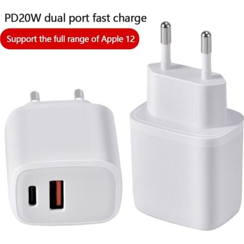 PD 20W 3.0 QC Type C Charger For iPhone 12 Pro Max Mini Quick Charge 20W USB-C Fast Charging Travel Wall Charger For iPhone 12