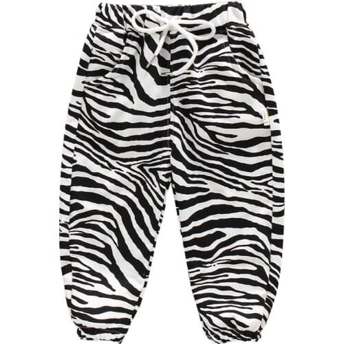 Boy Girl Pants Kids Spring Autumn Clothes Children Harem Pants for Baby Boys Trousers Size90~140 cotton stripe fashion toddlers