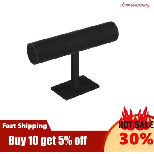 Hot Velvet T Bar Rack Watch Headband Holder Display Hair Bands Bracelet Bangle Necklace Jewelry Showing Organizer Necklace Stand