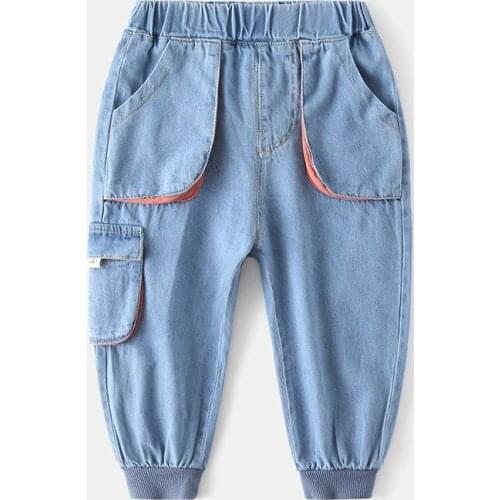 Spring Girls Jeans Baby Kids Jeans for Children Boys Girls Leggings Denim Pants Toddler Pants Girls Kids Pants for Boy Girl 2-8Y