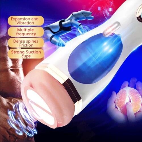 Vagina Voice interaction Interactive Sucking Aircraft Cup Sex Toys For MenPenis Dick Vibration Male Masturbation Cup Realistic