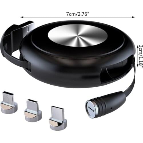 Retractable Magnetic Charging Cable Fast Charging Multi-Function Charging Cable HX6A