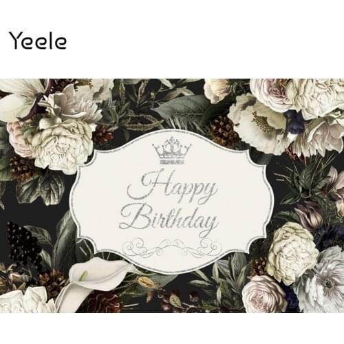 Yeele Adult Birthday Backdrop Photocall Flowers Fruit Party Decor Baby Shower Photographic Photos For Photography Studio Shoot