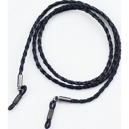 1Pc New Leather Eyeglass Cord Adjustable End Glasses Holder Colorful Leather Glasses Neck Strap String Rope Band free shipping