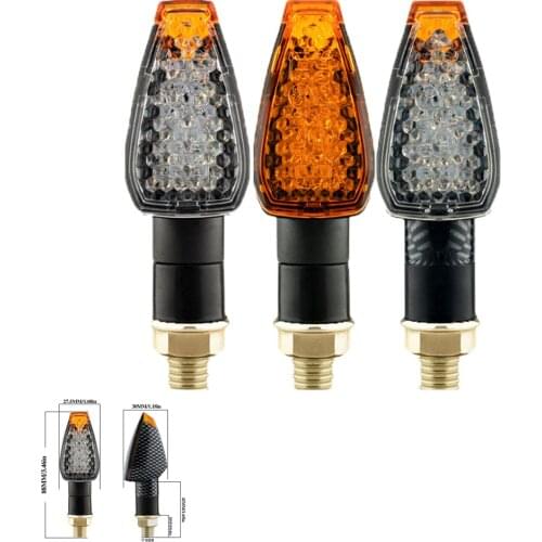 Universal Motorcycle 14 LED Turn Signals Short Turn Signal Indicator Lights Blinkers Flashers Amber Color Accessories 2021 HOT