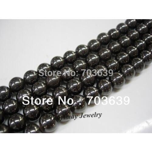 10mm Round Hematite Loose Beads For Bracelet DIY Wholesale 5 Strands(40pcs/strand)
