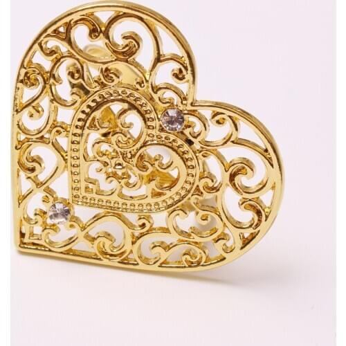 10PCS/Metal plating love napkin ring Valentines Day table decoration jewelry holiday love shape napkin ring