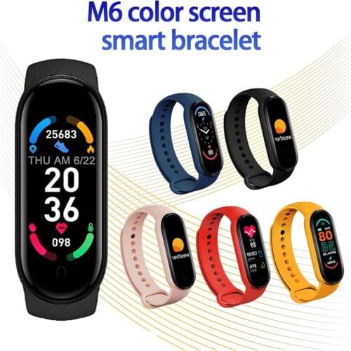 2021 M6 Smart Bracelet Watch Men Women Fitness Tracker Heart Rate Monitor Waterproof Sport Smartwatch For Xiaomi Apple Android