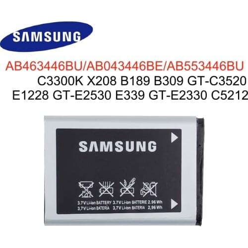 AB463446BU Original Battery For Samsung C3300K X208 B189 B309 GT-C3520 E1228 GT-E2530 E339 GT-E2330 C5212 AB043446BE AB553446BU