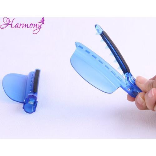 Free shipping 2pcs/bag Blue Color Plastic Easy Speed Separator Clips Section Clips For Hair Extensions Installation